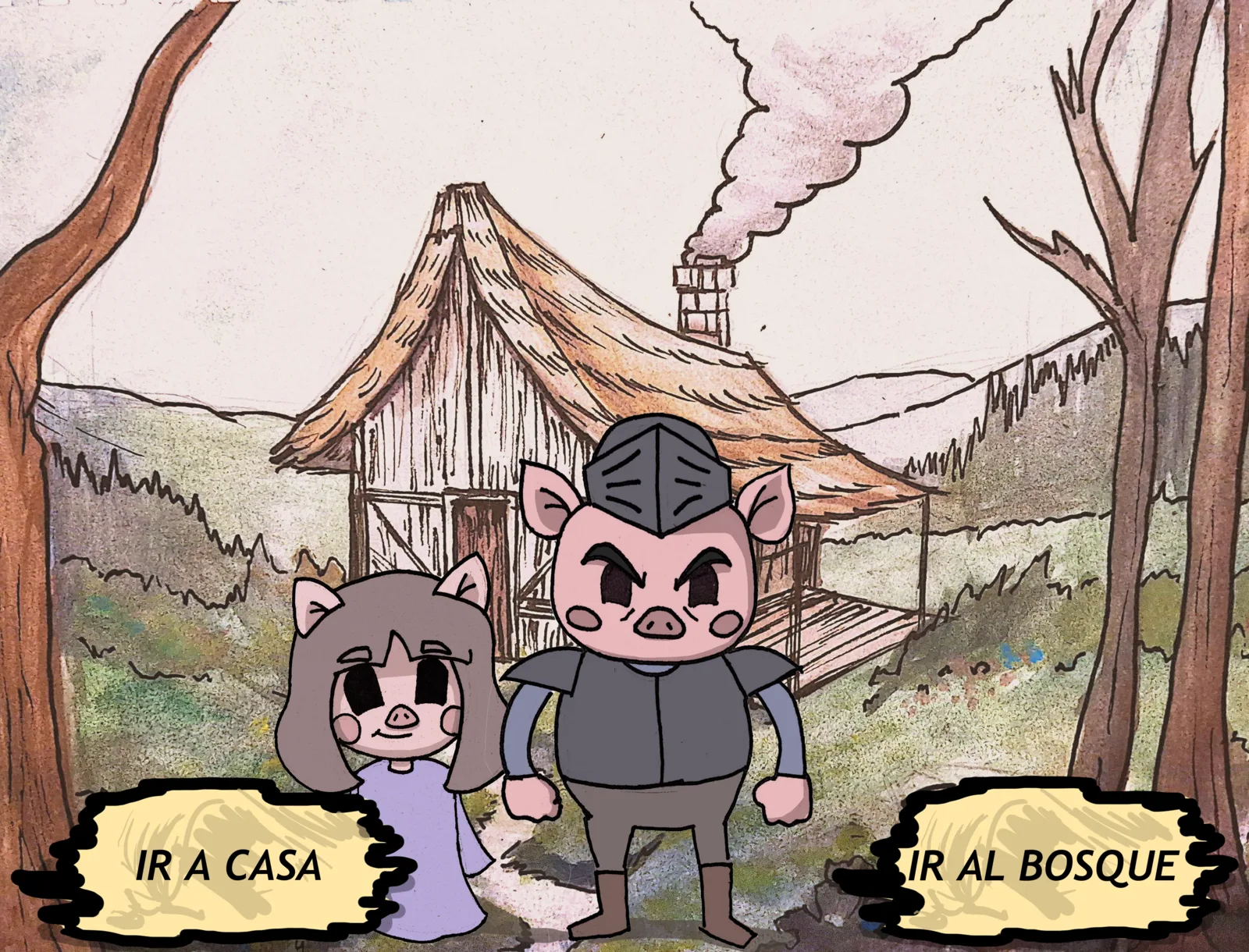 Ir a casa o al bosque